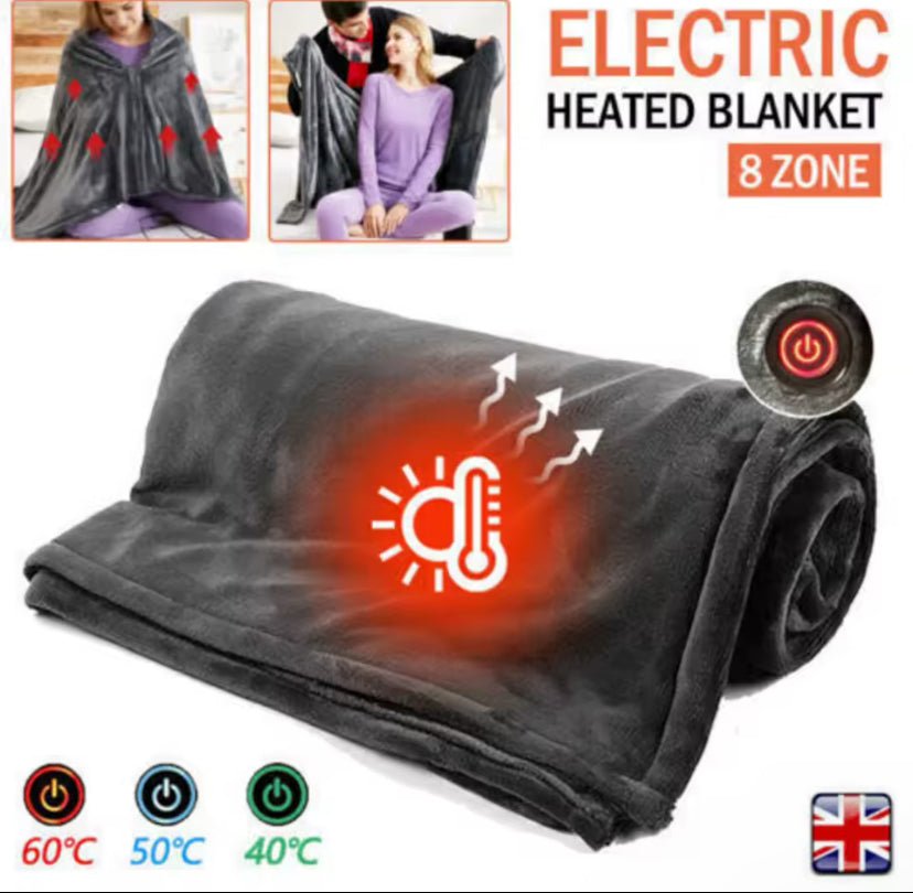 USB Electric Throw Warm Poncho Wrap Blanket Portable Heated Shawl