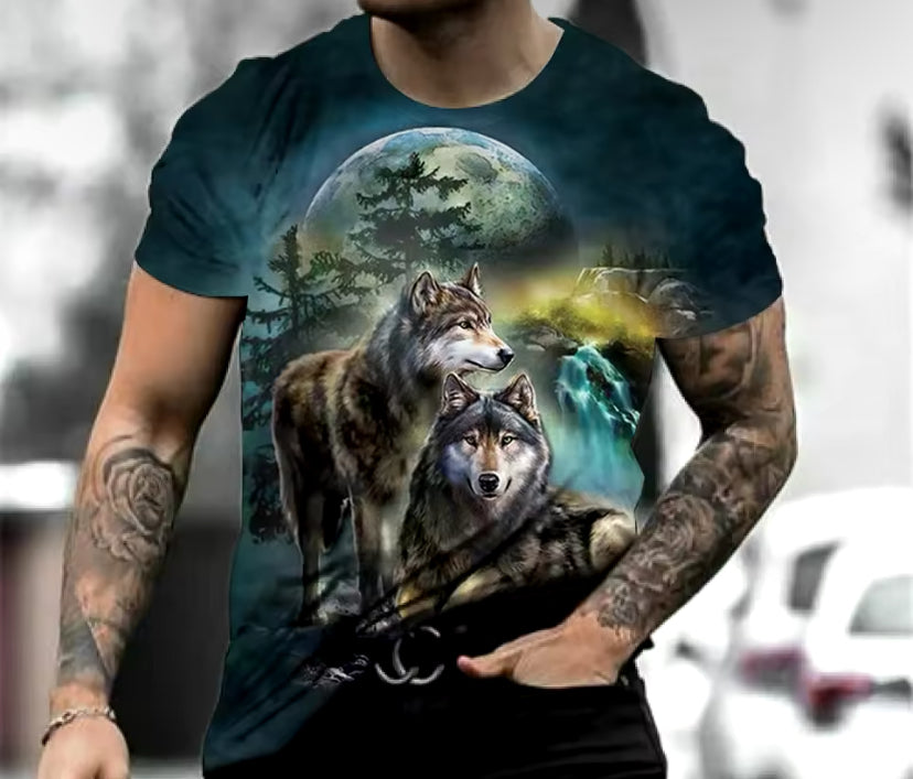 Men Wolf TShirt