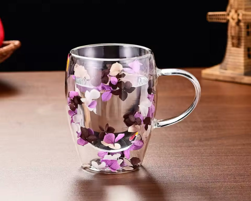 Double Wall Glass Cup With Handle