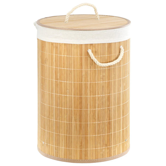 Round Bamboo Washing Basket