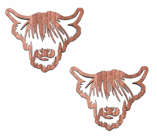 Highland Cow 2 Cup Mats