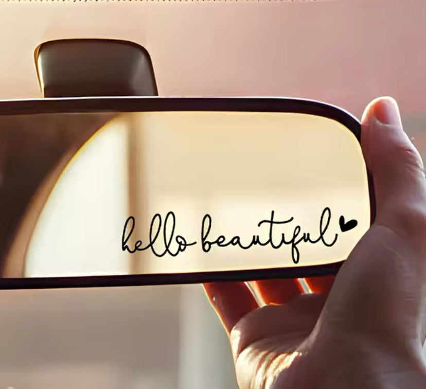 Car Mirror Sticker