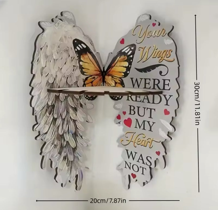 Wood Angel Wing Wall Decoration