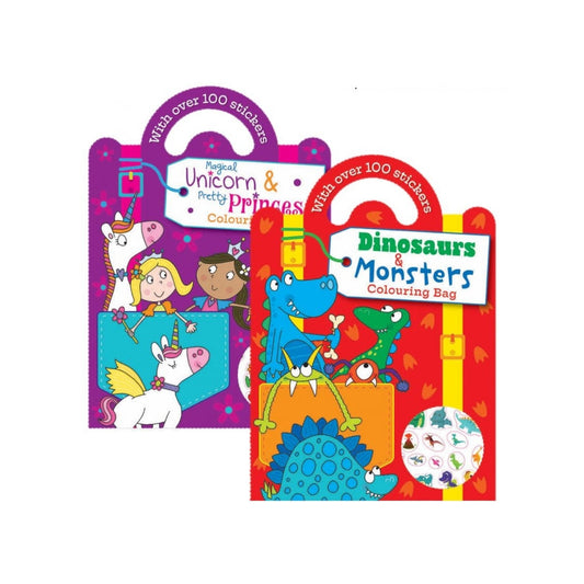 Activity Colouring Bag with Over 100 Stickers 2 Designs