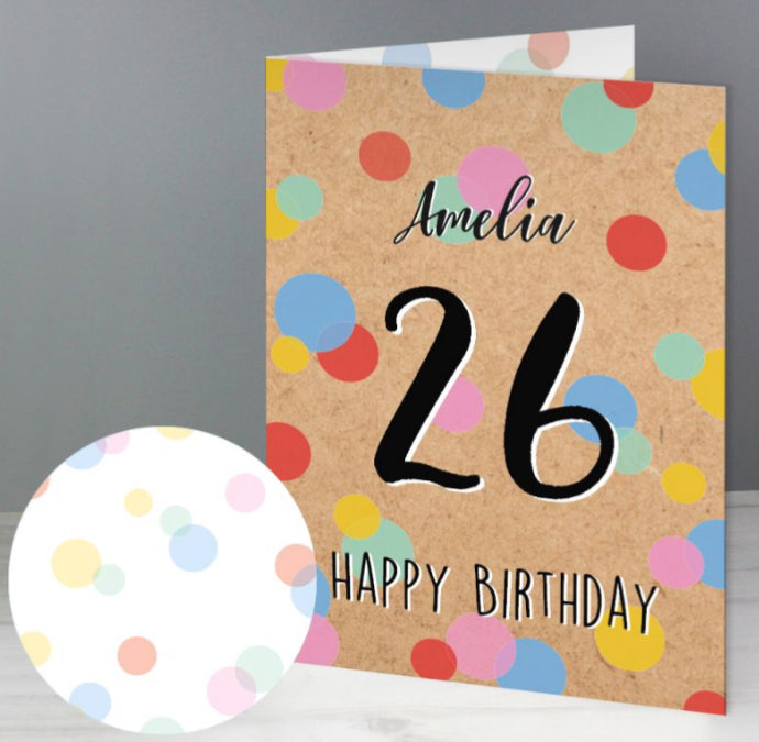 Personalised Number Birthday Cards