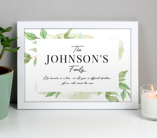 A4 Framed Personalised Print