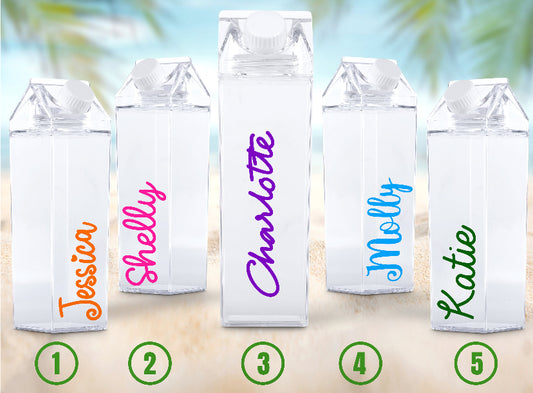 Personalised Milk Carton Water Bottle