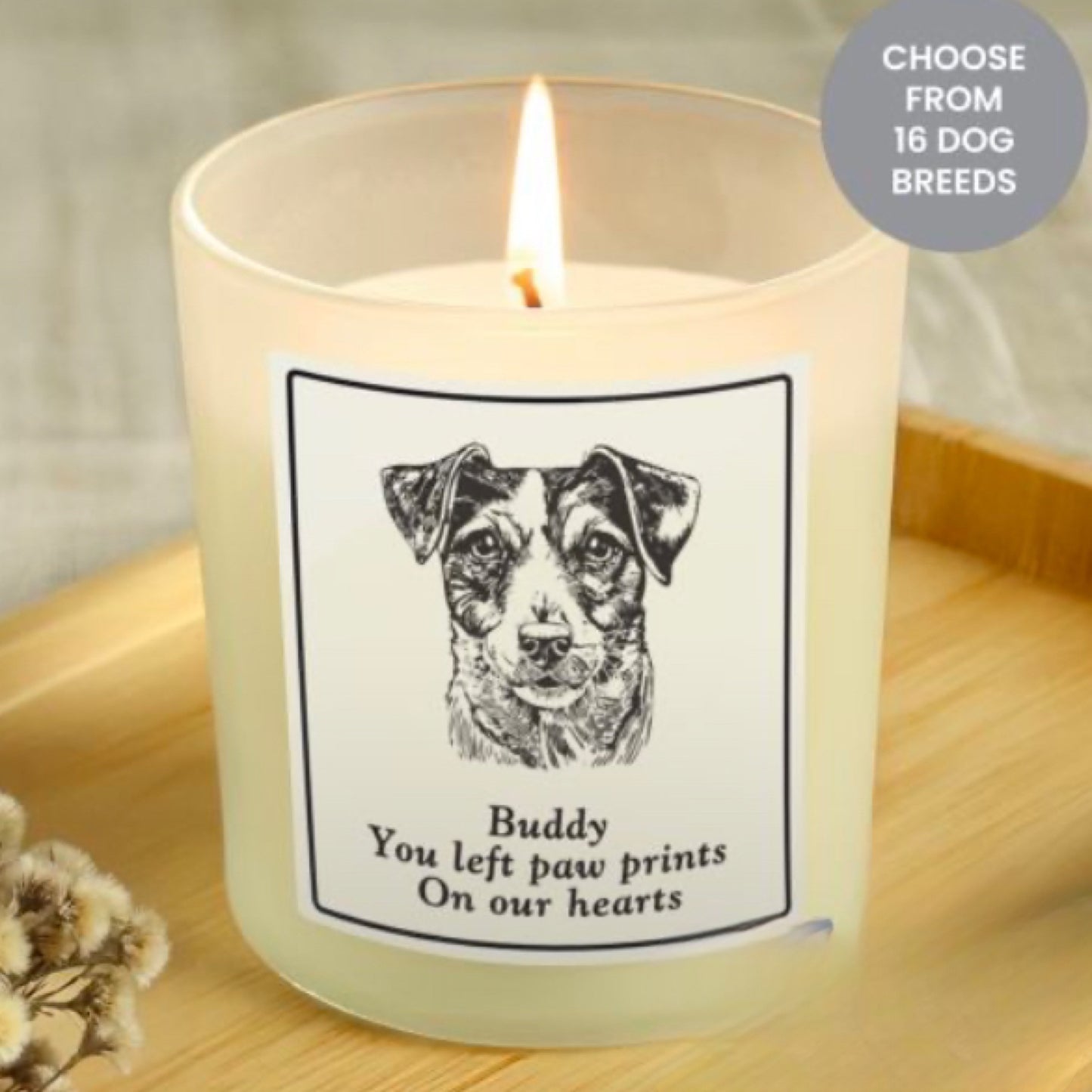 Personalised Dog Breed Candle Jar