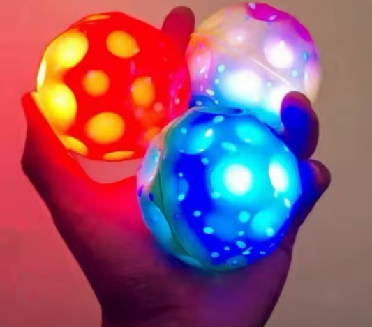 3x Glowing Extreme High Bouncing Ball With LED Light