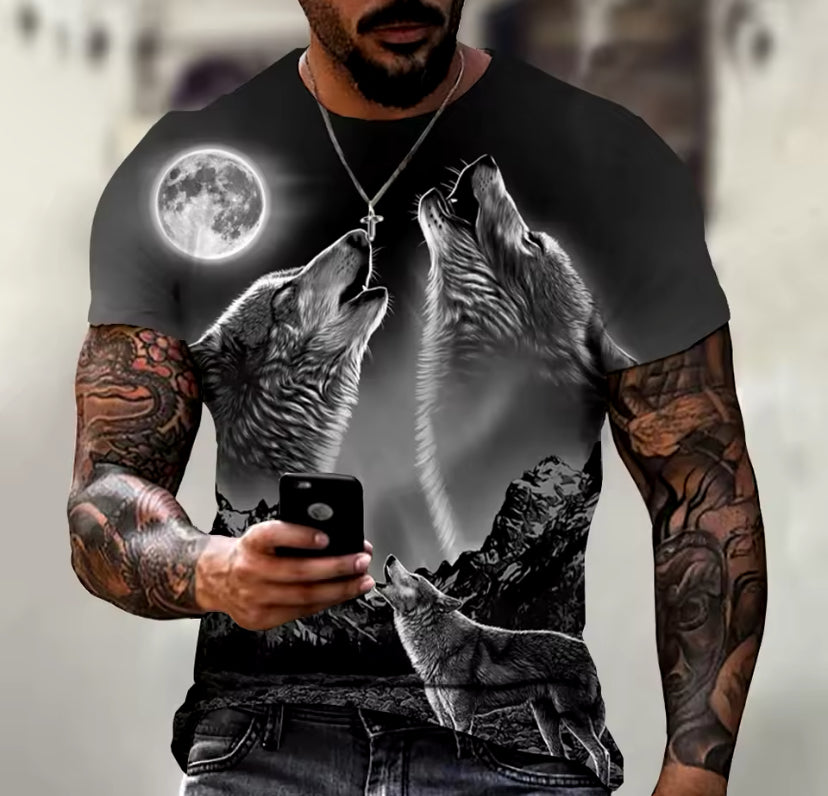 Men Wolf TShirt