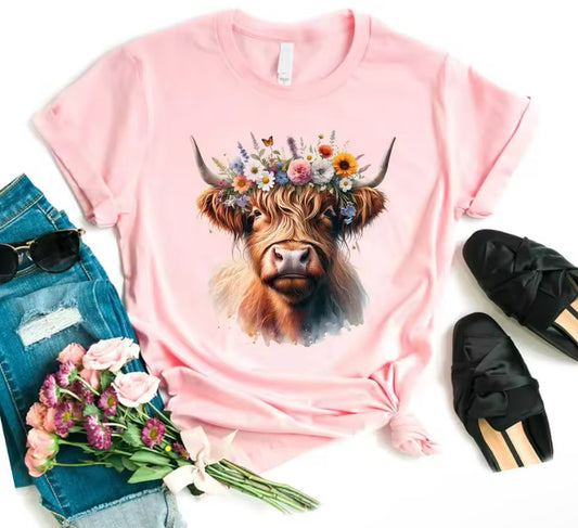 Women Highland Cow TShirt