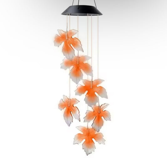 Leaf Wind Chime Solar Light