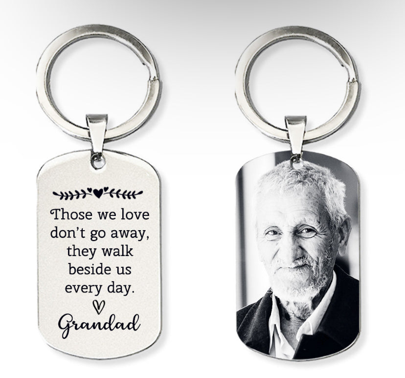 Personalised Engraving Memorial Stainless Steel Keyring