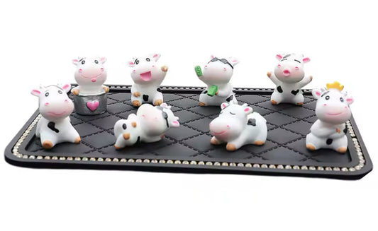 1set Cute Cow Car Dashboard Ornaments