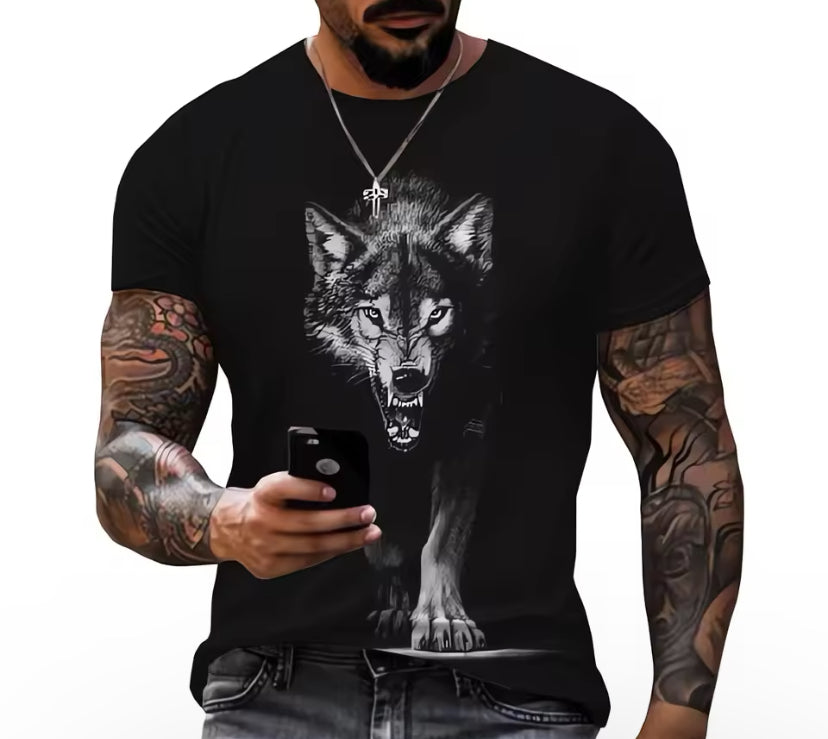 Men Wolf TShirt