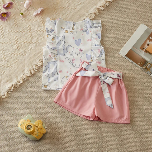 Girls top and shorts set