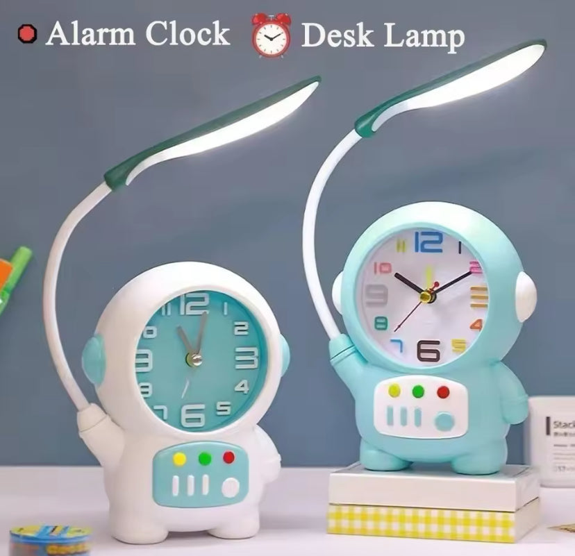 Desk Lamp with Glowing Clock