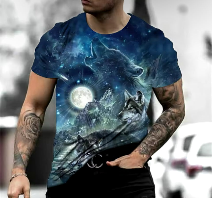 Men Wolf TShirt