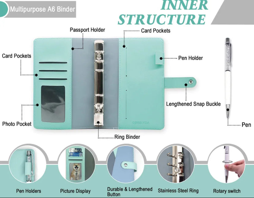 Budget Binder with Zipper Envelopes