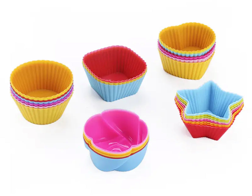 12PCS Silicone muffin mold