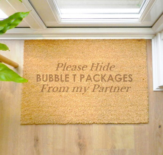 Personalsied Bubble T Door Mat