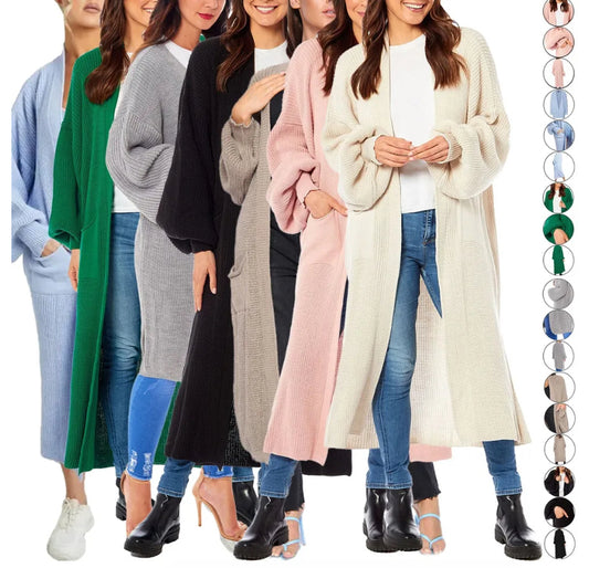 Long Ballon Sleeve Cardigan