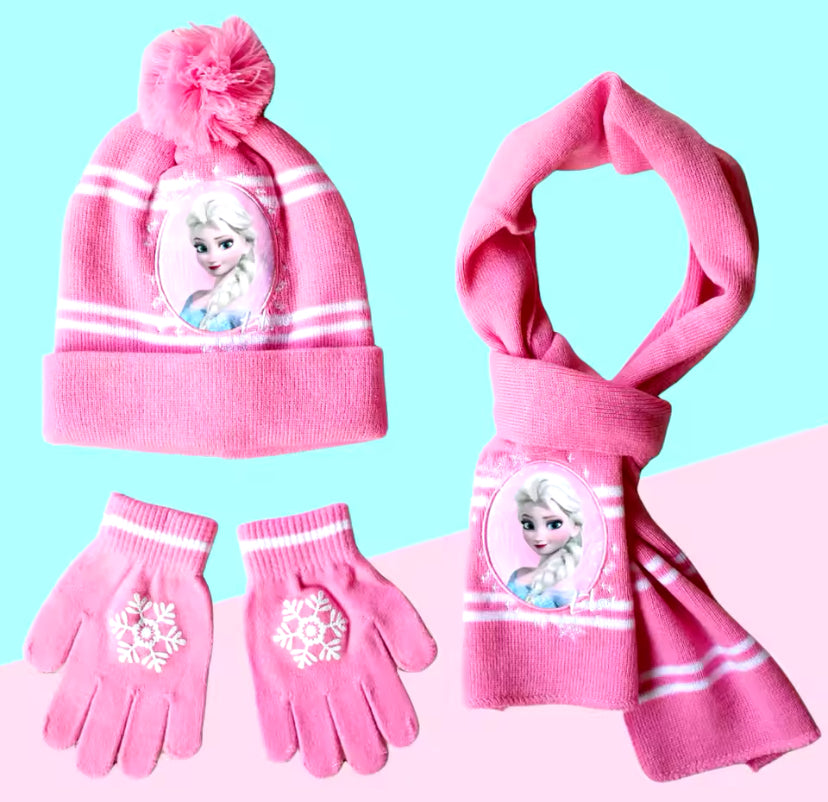 Girls Hat,Scarf & Gloves Set