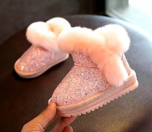 Toddler Fur Sparkly Boots