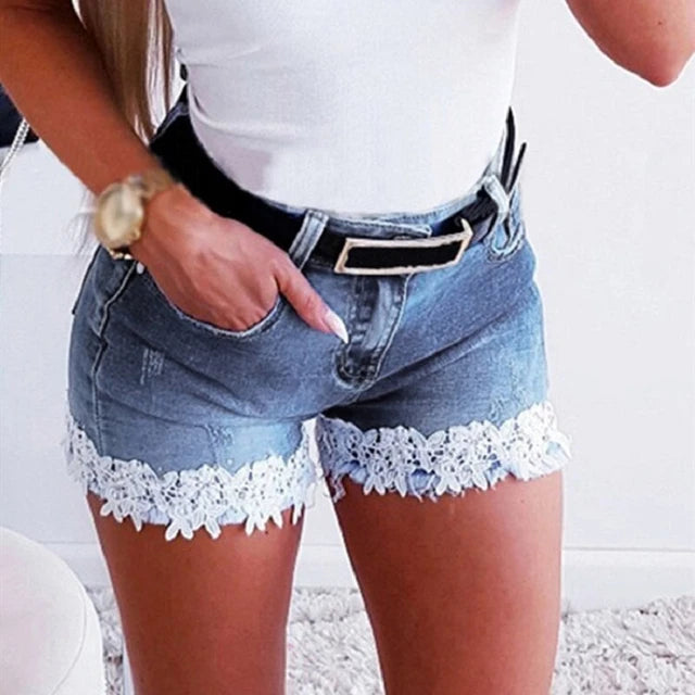 Denim shorts