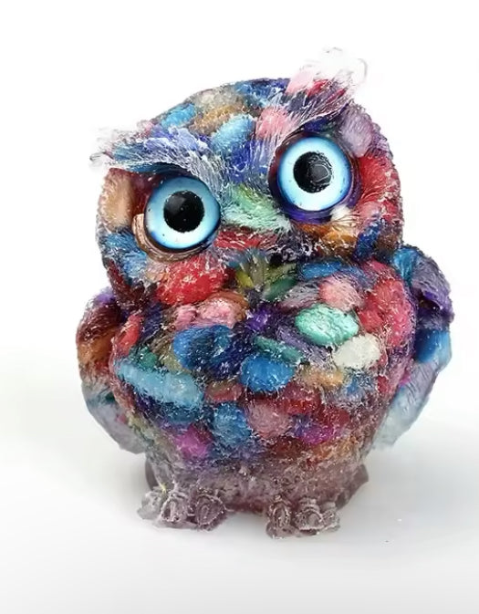 Small Crystal Stone Owl