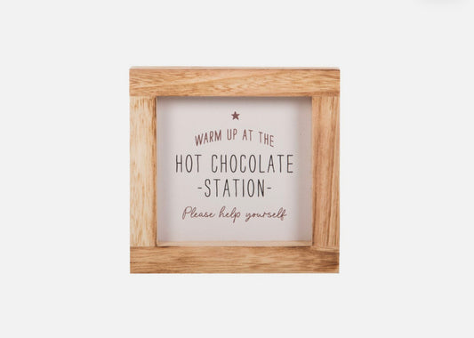 Hot Chocolate Station Wooden Sign