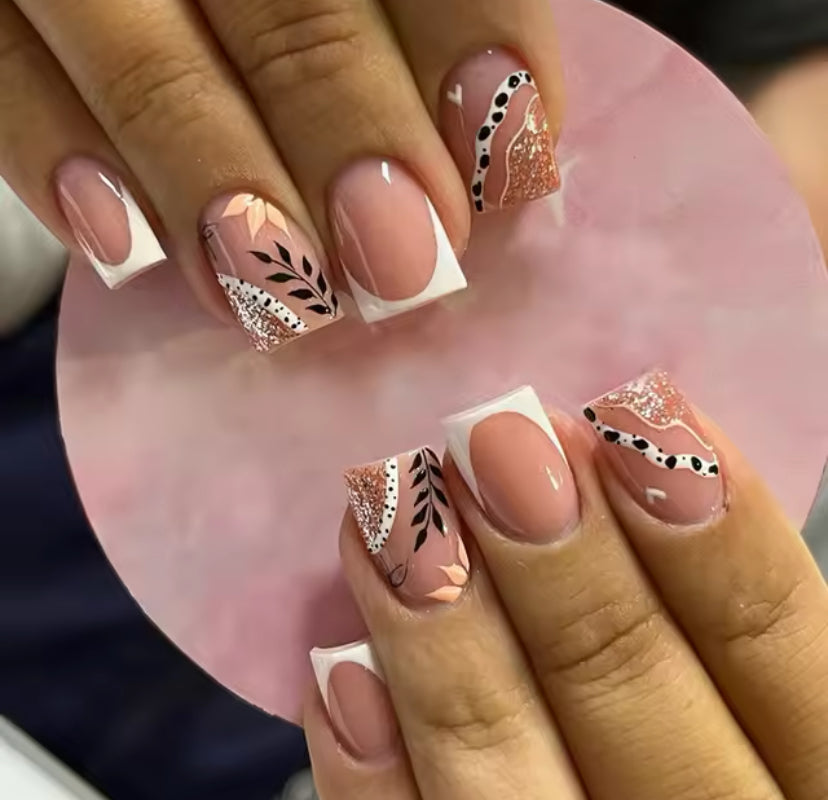 24pc Press On False Nails