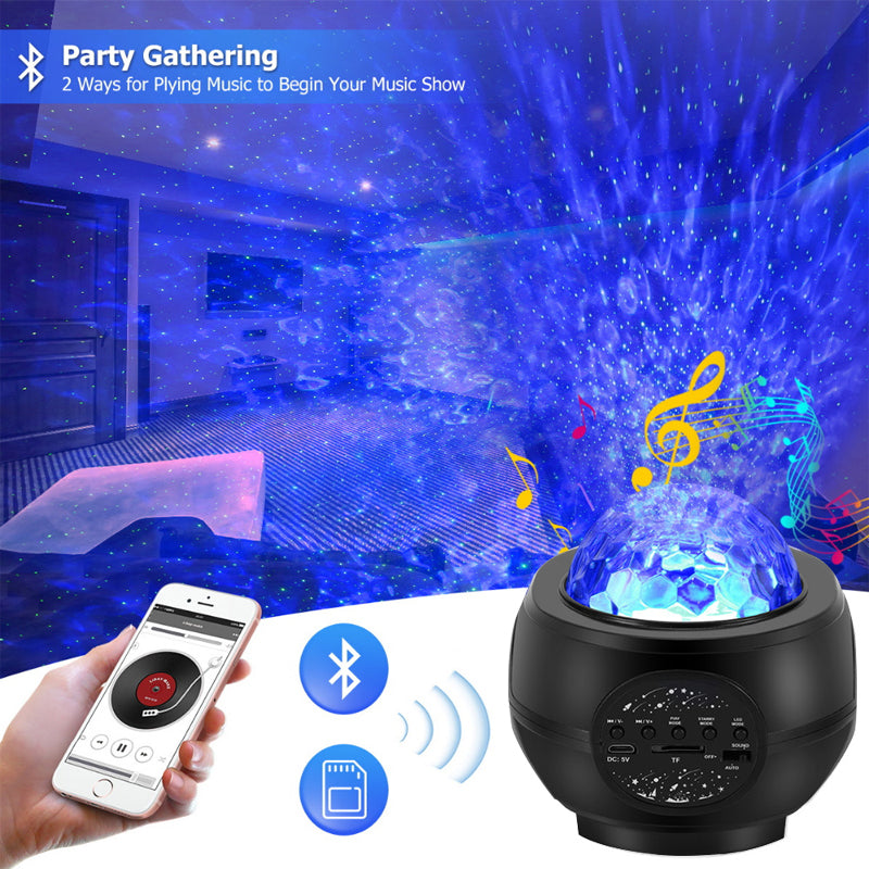 LED Galaxy Projector Starry Music Night Light