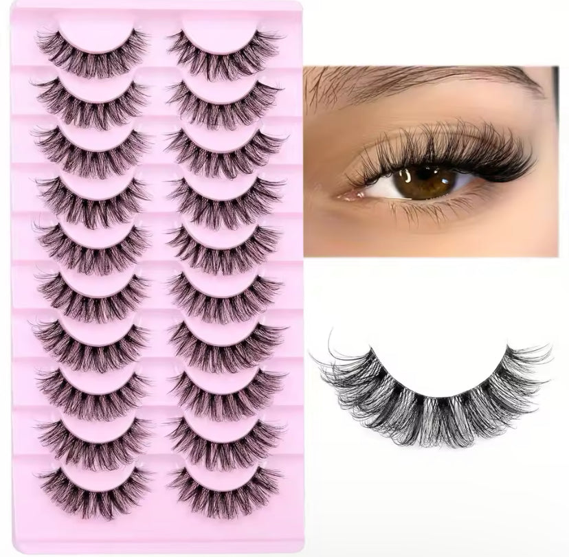 10 Pair Natural Fluffy Lashes