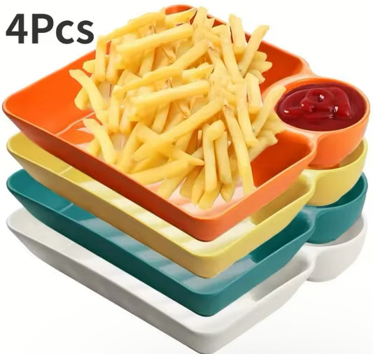 4 x Plastic Food Platters