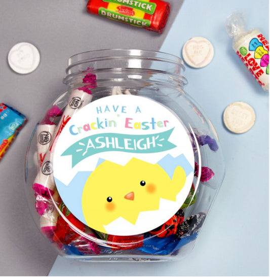 Personalised Have A Cracking Easter Sweets Jar