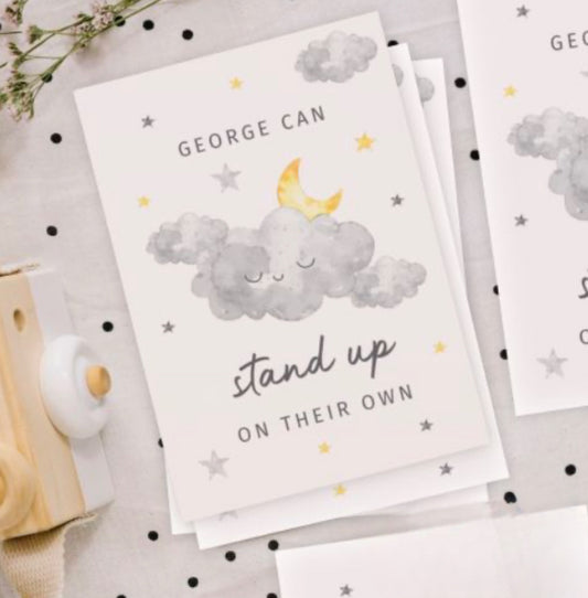 Personalised Cloud Baby Milestone Cards