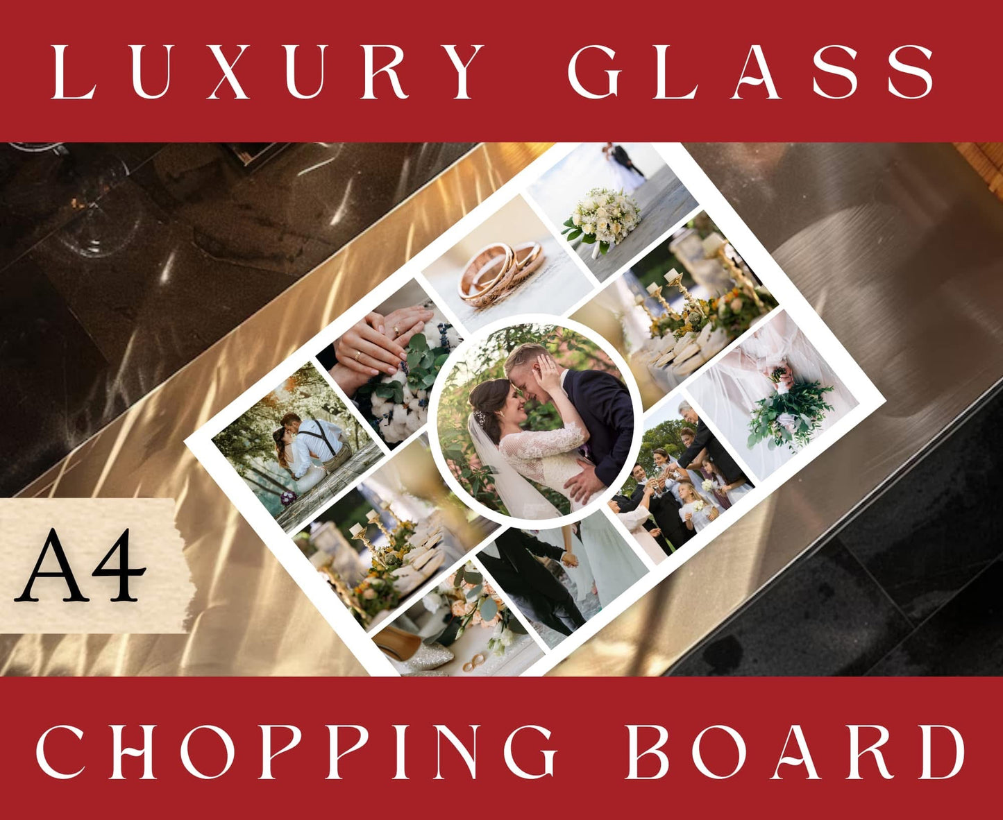 Luxury Glass Photo Chopping Board