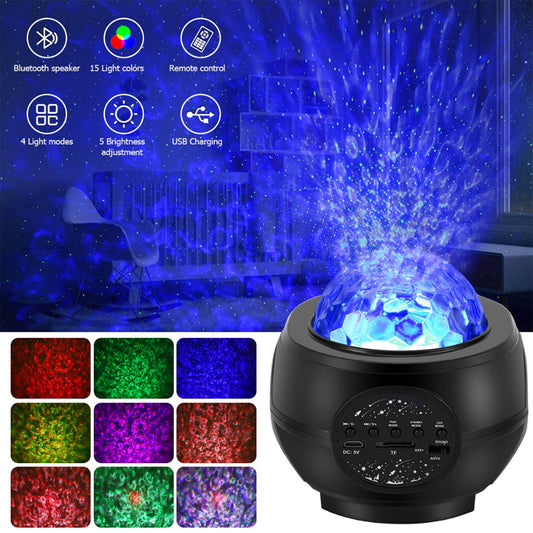 LED Galaxy Projector Starry Music Night Light