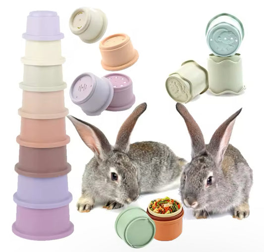 Stacking Cups Toy For Rabbits