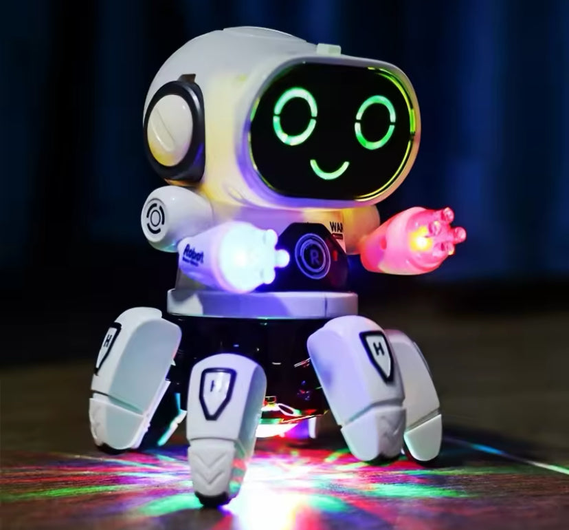 Cute 6-Claw LED Light Musical Dancing Robot