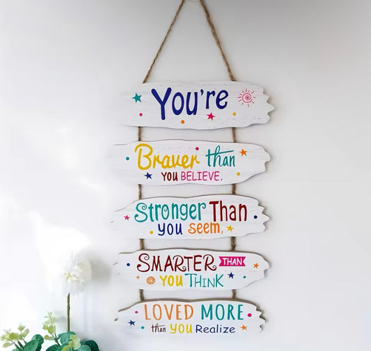 Wooden Inspirational Hanging