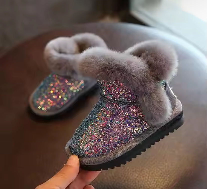 Toddler Fur Sparkly Boots