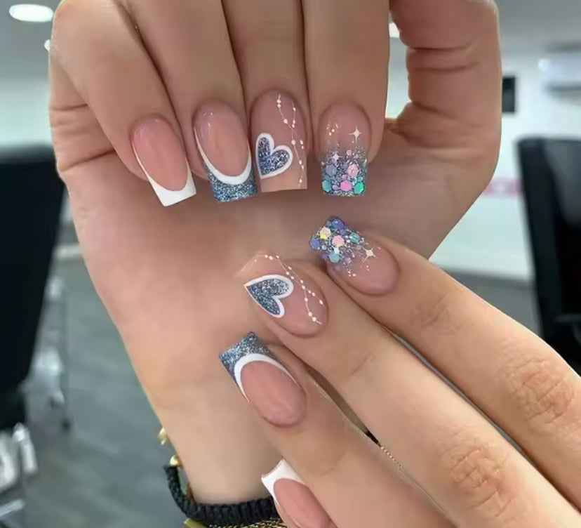 24pc Press On False Nails