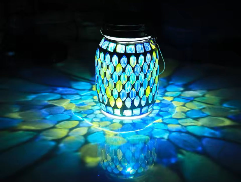 Mosaic Solar Powered Lantern