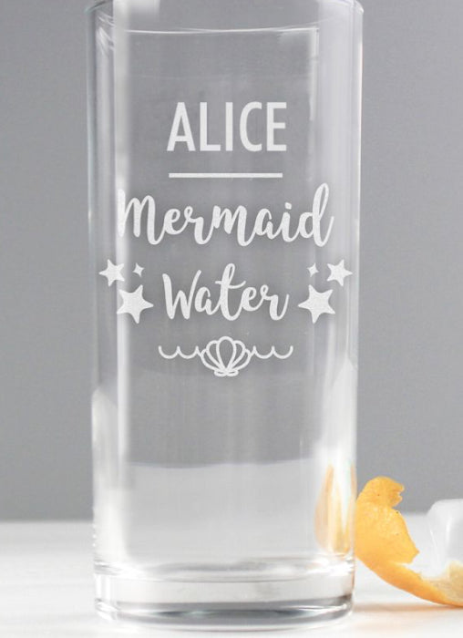 Personalised Mermaid Water Hi Ball Glass