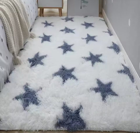 Stars Fluffy Rug