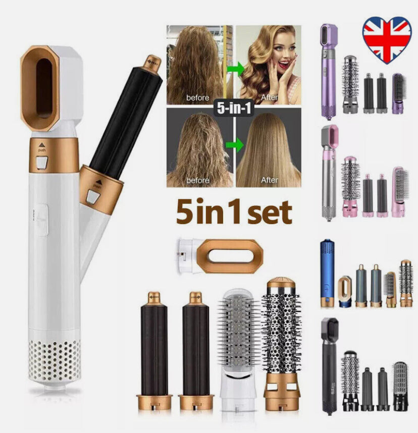 5 in 1 Electric Hair Dryer Blow Hair Curler Set