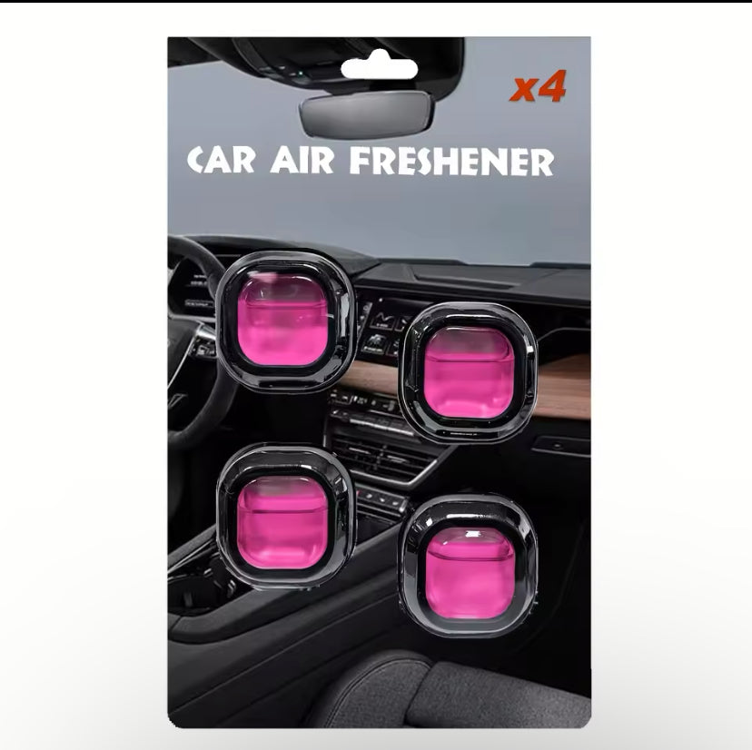 4 Pack Long-Lasting Car Air Freshener Vent Clips with Essential Oil