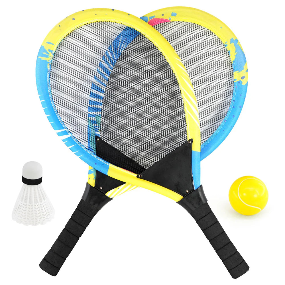 2 Player Tennis Set with Ball and Shuttlecock